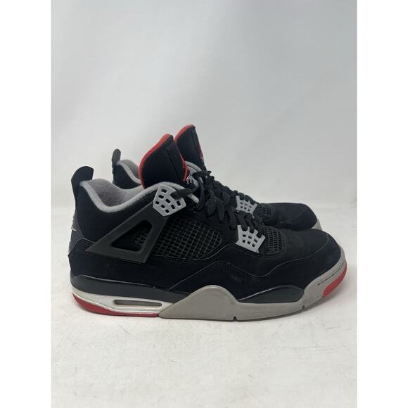 Air Jordan 4 (IV) : 2019 Black/Fire‎ Red/Cement Grey : Size 13 NO BOX main image 7